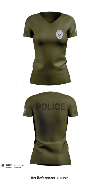 TAYLORSVILLE POLICE DEPARTMENT LT 27466887 Women's Short Sleeve V-neck Shirt - 5