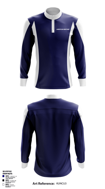 American Heritage School Boca Delray 26222567 Quarter Zip Jacket - 1
