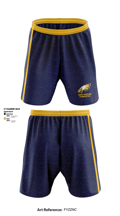 West Babylon High School Gymnastics 81093616 Athletic Shorts With Pockets - 1