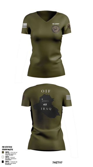Women's Short Sleeve Vneck Shirt, , Army, Teamtime, Team time, sublimation, custom sports apparel, team uniforms, spirit wear, spiritwear, sports uniforms, custom shirts, team store, custom team store, fundraiser sports, apparel fundraiser