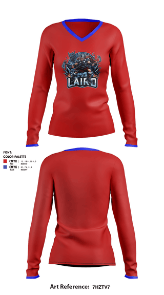 Women's Long Sleeve Vneck Shirt, Laird Hockey, Ice Hockey, Teamtime, Team time, sublimation, custom sports apparel, team uniforms, spirit wear, spiritwear, sports uniforms, custom shirts, team store, custom team store, fundraiser sports, apparel fundraiser