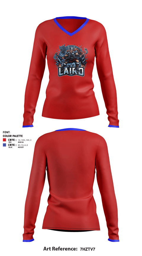Women's Long Sleeve Vneck Shirt, Laird Hockey, Ice Hockey, Teamtime, Team time, sublimation, custom sports apparel, team uniforms, spirit wear, spiritwear, sports uniforms, custom shirts, team store, custom team store, fundraiser sports, apparel fundraiser