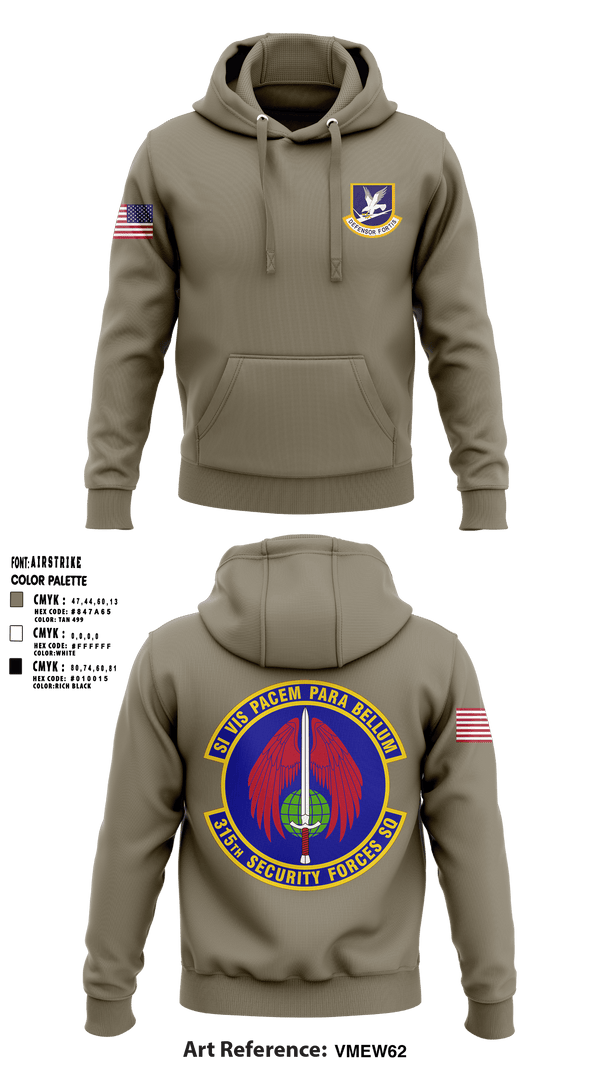 Hoodie, 315 SFS CHS, Air Force, Teamtime, Team time, sublimation, custom sports apparel, team uniforms, spirit wear, spiritwear, sports uniforms, custom shirts, team store, custom team store, fundraiser sports, apparel fundraiser