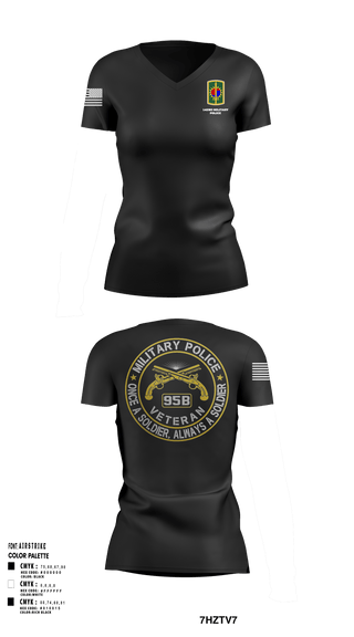 Women's Short Sleeve Vneck Shirt, 142ND MILITARY POLICE, Army, Teamtime, Team time, sublimation, custom sports apparel, team uniforms, spirit wear, spiritwear, sports uniforms, custom shirts, team store, custom team store, fundraiser sports, apparel fundraiser