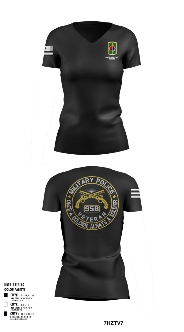 Women's Short Sleeve Vneck Shirt, 142ND MILITARY POLICE, Army, Teamtime, Team time, sublimation, custom sports apparel, team uniforms, spirit wear, spiritwear, sports uniforms, custom shirts, team store, custom team store, fundraiser sports, apparel fundraiser