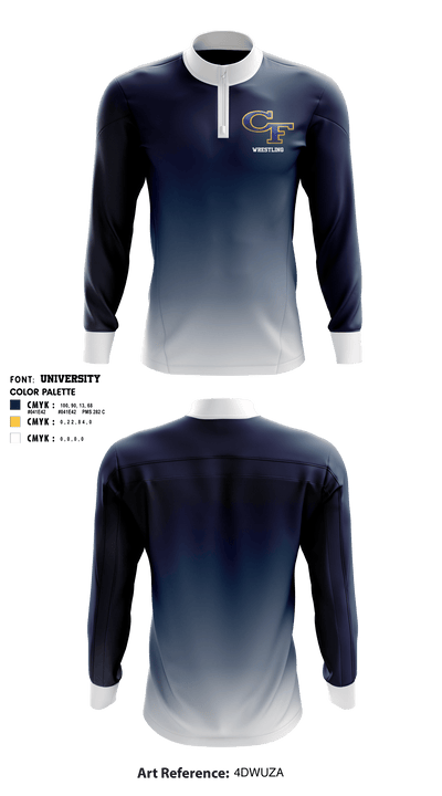 Cape Fear High School Wrestling 75219842 Quarter Zip Jacket - 3