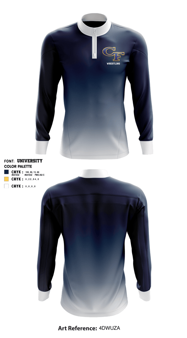 Quarter Zip Jacket, Cape Fear High School Wrestling, Wrestling, Teamtime, Team time, sublimation, custom sports apparel, team uniforms, spirit wear, spiritwear, sports uniforms, custom shirts, team store, custom team store, fundraiser sports, apparel fundraiser