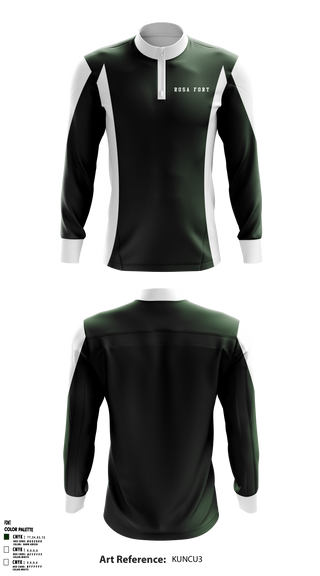 Quarter Zip Jacket, Rosa Fort High School, Spirit Store, Teamtime, Team time, sublimation, custom sports apparel, team uniforms, spirit wear, spiritwear, sports uniforms, custom shirts, team store, custom team store, fundraiser sports, apparel fundraiser