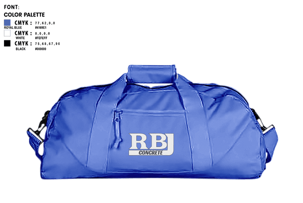 Duffle Bag, RBJ Concrete, , Teamtime, Team time, sublimation, custom sports apparel, team uniforms, spirit wear, spiritwear, sports uniforms, custom shirts, team store, custom team store, fundraiser sports, apparel fundraiser