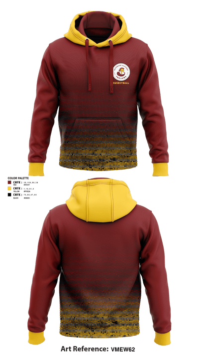 Jefferson Middle School Basketball 17635187 Hoodie - 1