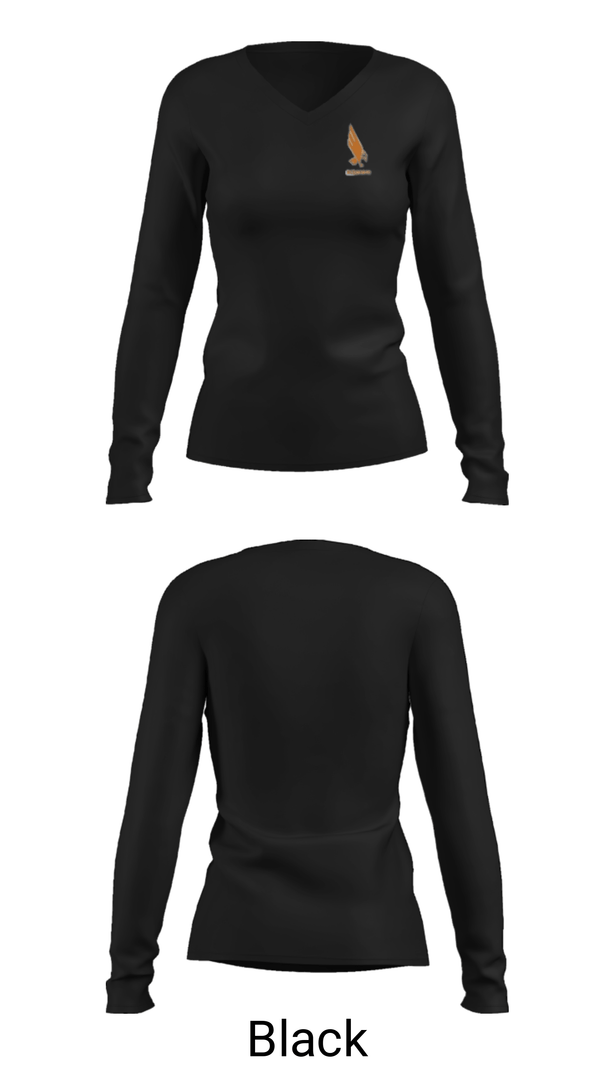 Women's Long Sleeve Vneck Shirt, Mcdonogh School Golf, Golf, Teamtime, Team time, sublimation, custom sports apparel, team uniforms, spirit wear, spiritwear, sports uniforms, custom shirts, team store, custom team store, fundraiser sports, apparel fundraiser