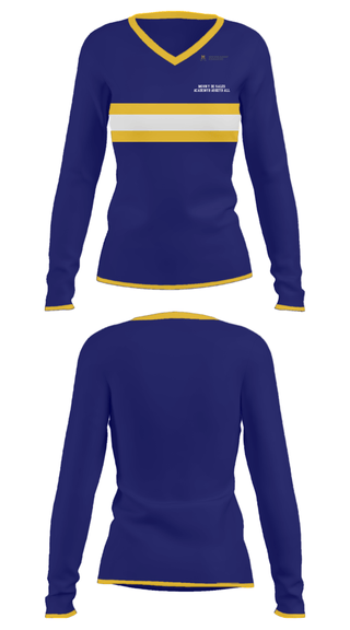 Women's Long Sleeve Vneck Shirt, Mount De Sales Academy Basketball, Men's Basketball, Teamtime, Team time, sublimation, custom sports apparel, team uniforms, spirit wear, spiritwear, sports uniforms, custom shirts, team store, custom team store, fundraiser sports, apparel fundraiser