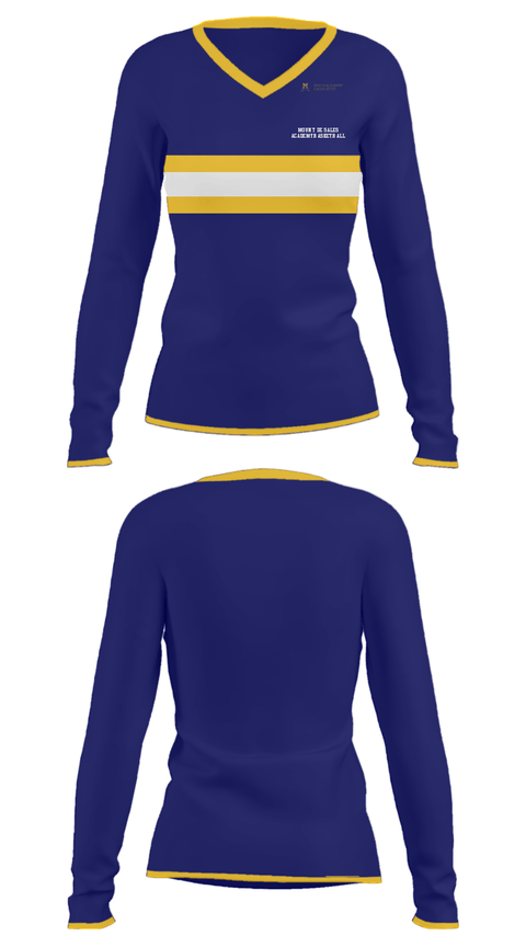 Women's Long Sleeve Vneck Shirt, Mount De Sales Academy Basketball, Men's Basketball, Teamtime, Team time, sublimation, custom sports apparel, team uniforms, spirit wear, spiritwear, sports uniforms, custom shirts, team store, custom team store, fundraiser sports, apparel fundraiser