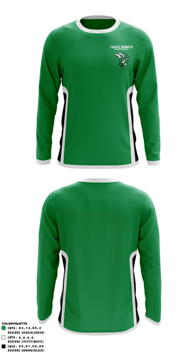 Frazee Hornets 17428224 Long Sleeve Performance Shirt - 1