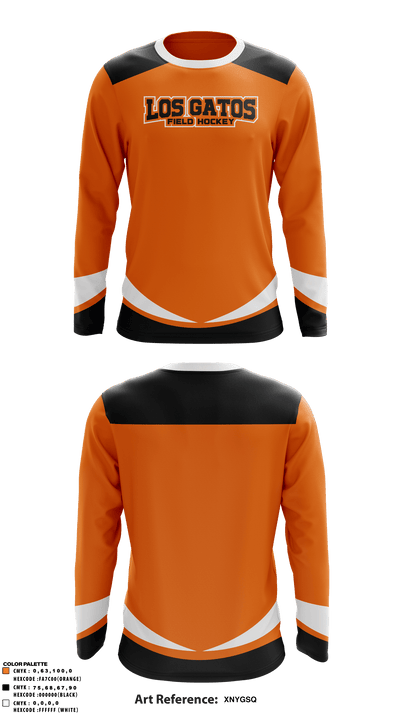 Los Gatos High School Field Hockey 91906499 Long Sleeve Performance Shirt - 1