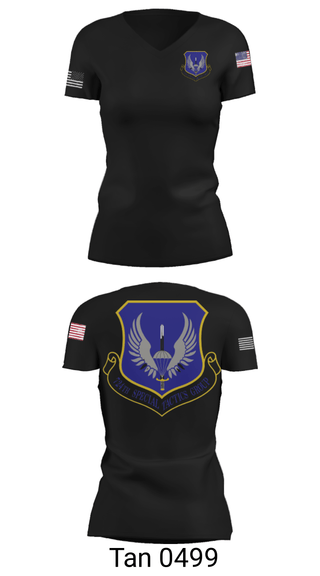 Women's Short Sleeve Vneck Shirt, , Air Force, Teamtime, Team time, sublimation, custom sports apparel, team uniforms, spirit wear, spiritwear, sports uniforms, custom shirts, team store, custom team store, fundraiser sports, apparel fundraiser