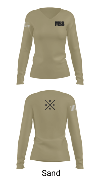 MSB DrumLine 23-24 50749009 Women's Long Sleeve V-neck Shirt - 42