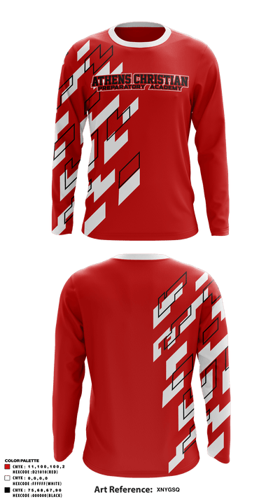 Athens Christian Preparatory Academy 56302561 Long Sleeve Performance Shirt - 1