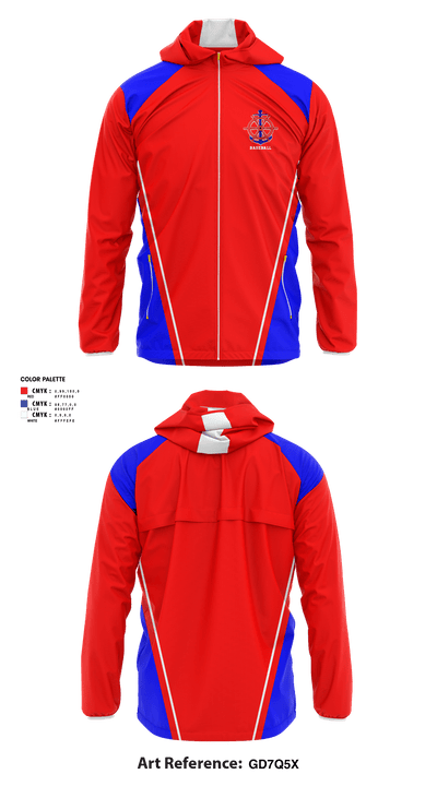 Des Lacs-Burlington High School Baseball 71005679 Windbreaker - 1