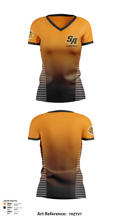 Women's Short Sleeve Vneck Shirt, Saint Anthony'S High School Basketball, Women's Basketball, Teamtime, Team time, sublimation, custom sports apparel, team uniforms, spirit wear, spiritwear, sports uniforms, custom shirts, team store, custom team store, fundraiser sports, apparel fundraiser