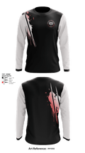 Radford High School Wrestling 13388447 Long Sleeve Rash Guard Shirt - 1