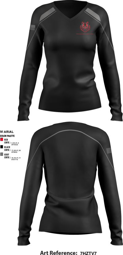 Ragnarok Ordnance Works 90237354 Women's Long Sleeve V-neck Shirt - 2