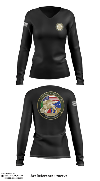 Women's Long Sleeve Vneck Shirt, , Army, Teamtime, Team time, sublimation, custom sports apparel, team uniforms, spirit wear, spiritwear, sports uniforms, custom shirts, team store, custom team store, fundraiser sports, apparel fundraiser
