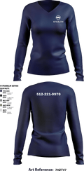 Stealth customs 84323734 Women's Long Sleeve V-neck Shirt - 11
