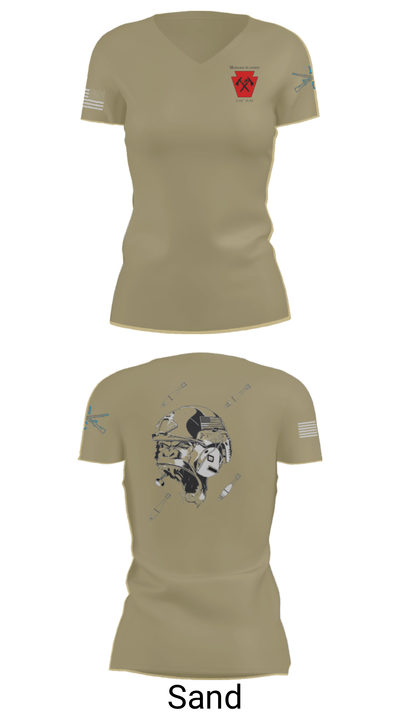 1-111th IN BN 37171288 Women's Short Sleeve V-neck Shirt - 44