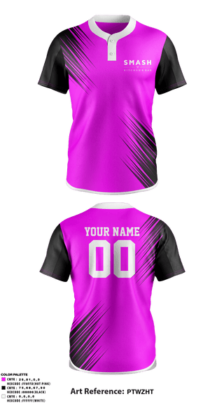 Two Button Softball Jersey, SMASH, Softball, Teamtime, Team time, sublimation, custom sports apparel, team uniforms, spirit wear, spiritwear, sports uniforms, custom shirts, team store, custom team store, fundraiser sports, apparel fundraiser