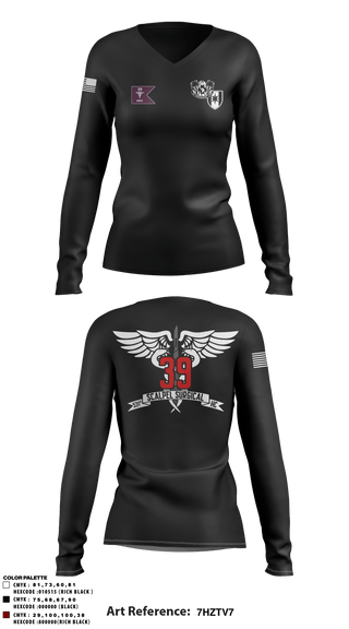 Women's Long Sleeve Vneck Shirt, 39TH FRSD, , Teamtime, Team time, sublimation, custom sports apparel, team uniforms, spirit wear, spiritwear, sports uniforms, custom shirts, team store, custom team store, fundraiser sports, apparel fundraiser