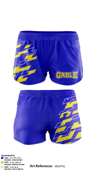 Track Shorts, Gable Middle School, Spirit Store, Teamtime, Team time, sublimation, custom sports apparel, team uniforms, spirit wear, spiritwear, sports uniforms, custom shirts, team store, custom team store, fundraiser sports, apparel fundraiser