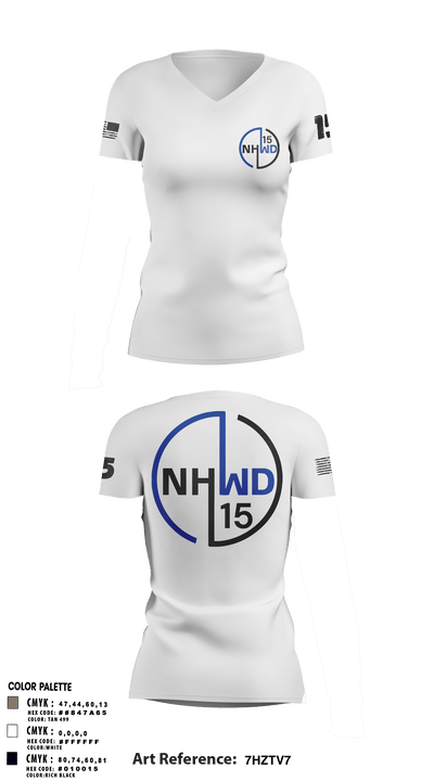North Hollywood Division 94553177 Women's Short Sleeve V-neck Shirt - 2
