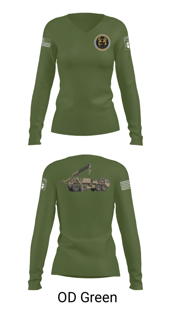 Women's Long Sleeve Vneck Shirt, , Army, Teamtime, Team time, sublimation, custom sports apparel, team uniforms, spirit wear, spiritwear, sports uniforms, custom shirts, team store, custom team store, fundraiser sports, apparel fundraiser