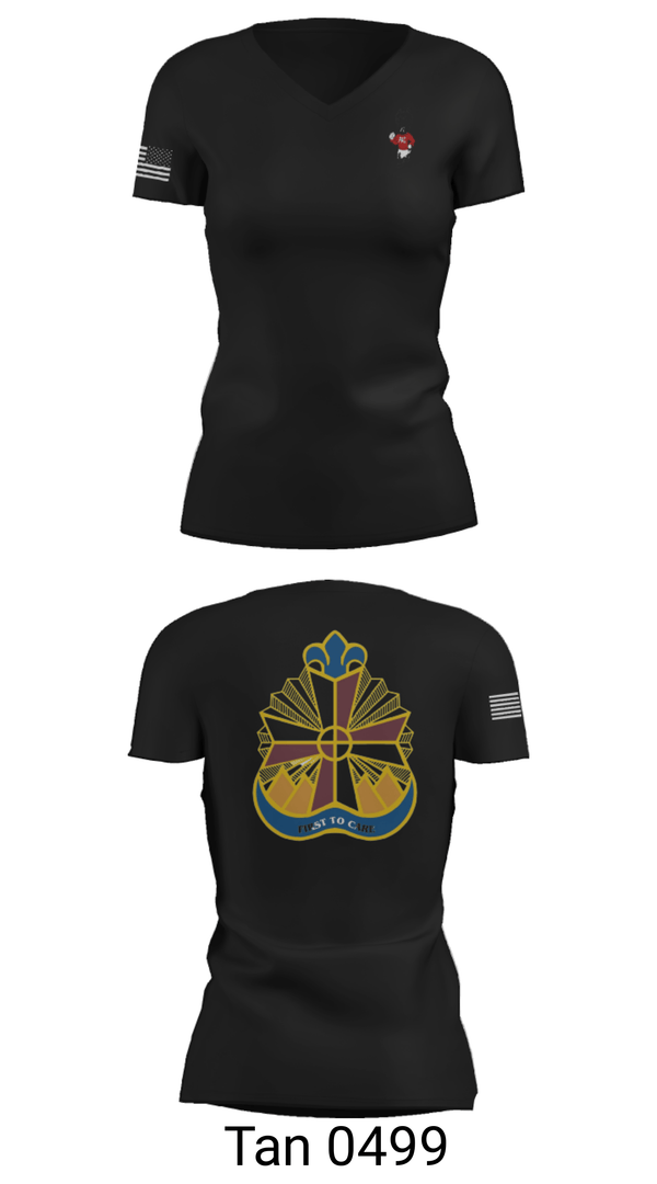 Women's Short Sleeve Vneck Shirt, , Army, Teamtime, Team time, sublimation, custom sports apparel, team uniforms, spirit wear, spiritwear, sports uniforms, custom shirts, team store, custom team store, fundraiser sports, apparel fundraiser