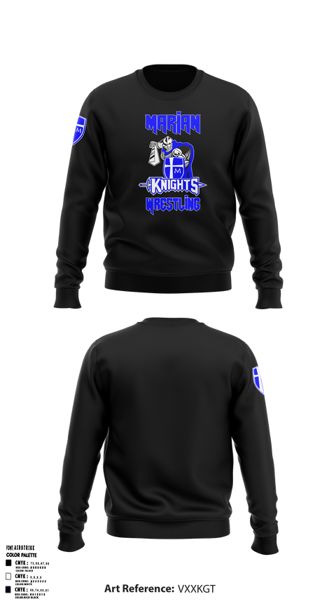 Crew Neck Sweatshirt, Marian High School Wrestling, Wrestling, Teamtime, Team time, sublimation, custom sports apparel, team uniforms, spirit wear, spiritwear, sports uniforms, custom shirts, team store, custom team store, fundraiser sports, apparel fundraiser