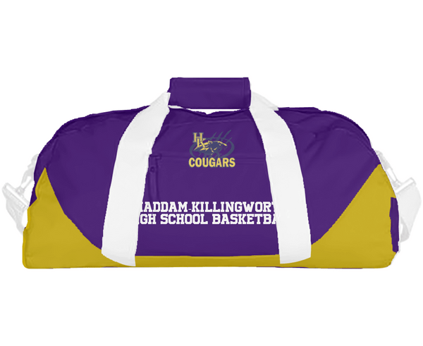 Duffle Bag, Haddam-Killingworth High School Basketball, Women's Basketball, Teamtime, Team time, sublimation, custom sports apparel, team uniforms, spirit wear, spiritwear, sports uniforms, custom shirts, team store, custom team store, fundraiser sports, apparel fundraiser