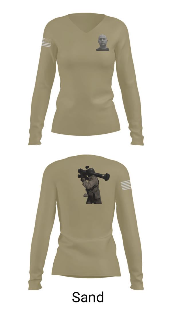 Women's Long Sleeve Vneck Shirt, , Army, Teamtime, Team time, sublimation, custom sports apparel, team uniforms, spirit wear, spiritwear, sports uniforms, custom shirts, team store, custom team store, fundraiser sports, apparel fundraiser