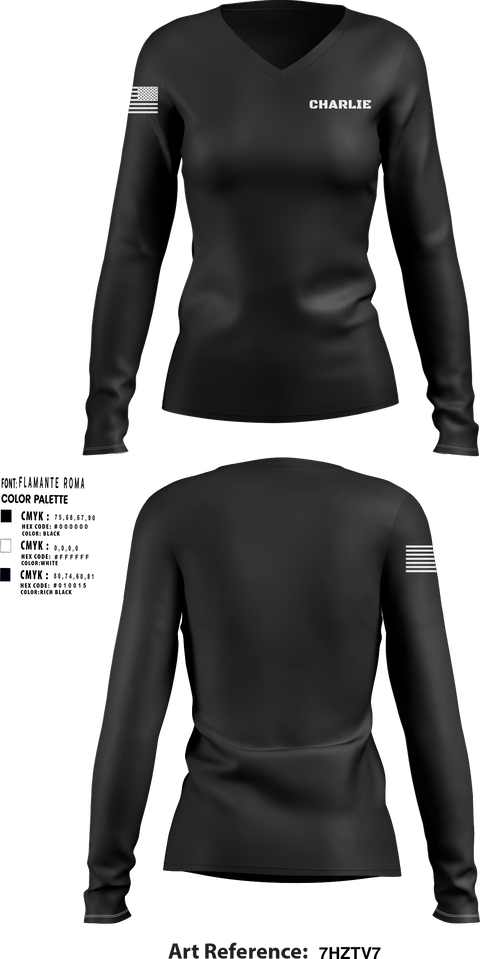 Women's Long Sleeve Vneck Shirt, Charlie, Marines, Teamtime, Team time, sublimation, custom sports apparel, team uniforms, spirit wear, spiritwear, sports uniforms, custom shirts, team store, custom team store, fundraiser sports, apparel fundraiser