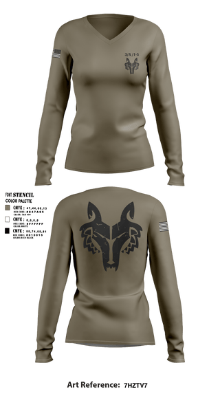 Women's Long Sleeve Vneck Shirt, , Army, Teamtime, Team time, sublimation, custom sports apparel, team uniforms, spirit wear, spiritwear, sports uniforms, custom shirts, team store, custom team store, fundraiser sports, apparel fundraiser