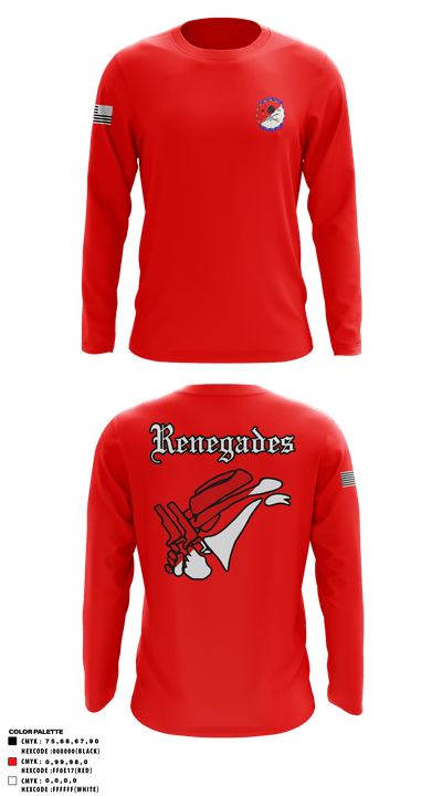 Renegades 84834398 Long Sleeve Performance Shirt - 8