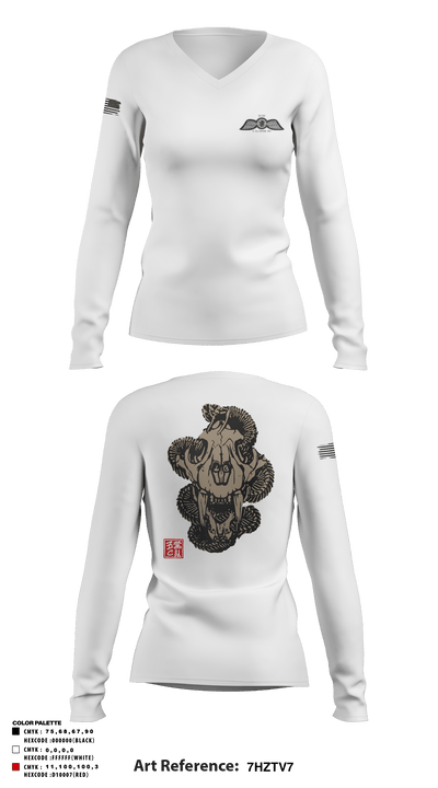 C Co, 5POB, 4POG 78907661 Women's Long Sleeve V-neck Shirt - 62