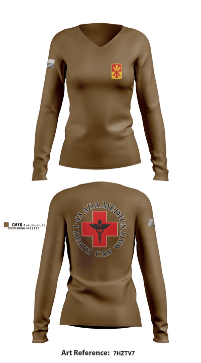 Medics, 1-43 ADA 28999239 Women's Long Sleeve V-neck Shirt - 4