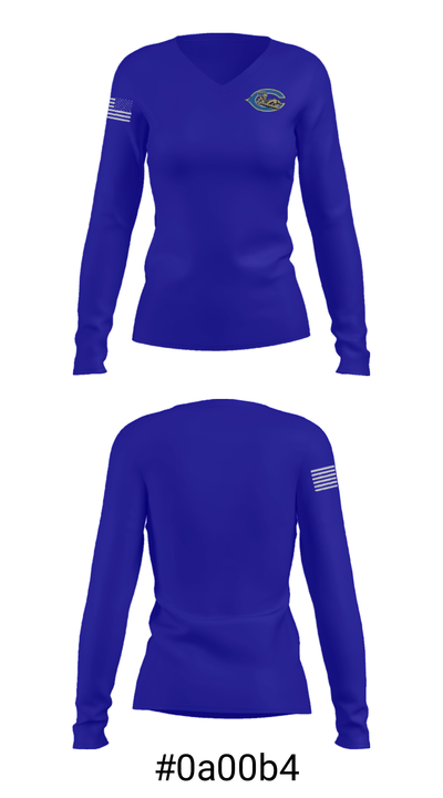 Cumberland High School 60487163 Women's Long Sleeve V-neck Shirt - 20