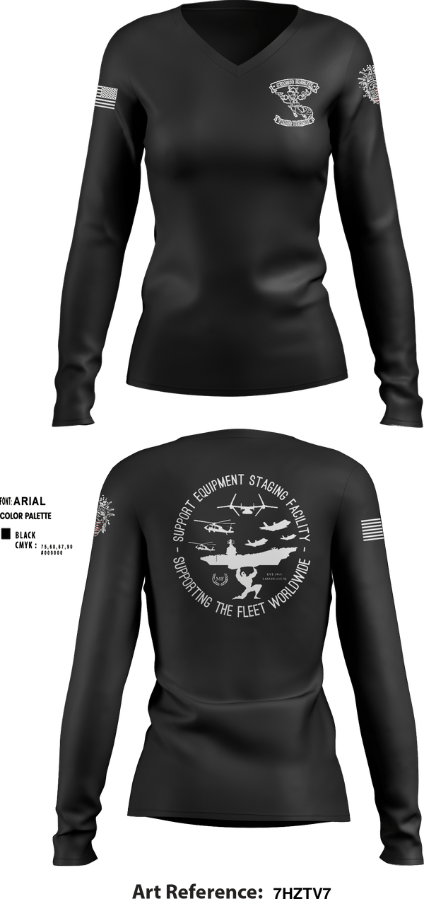 Women's Long Sleeve Vneck Shirt, , Navy, Teamtime, Team time, sublimation, custom sports apparel, team uniforms, spirit wear, spiritwear, sports uniforms, custom shirts, team store, custom team store, fundraiser sports, apparel fundraiser