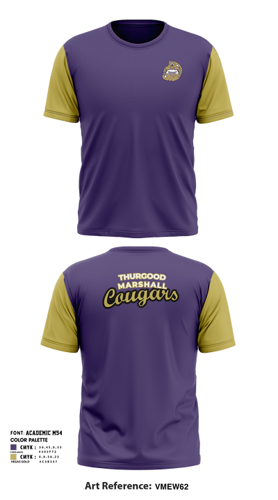 Thurgood Marshall Cougars 55280380 Short Sleeve Shooting Shirt - 2