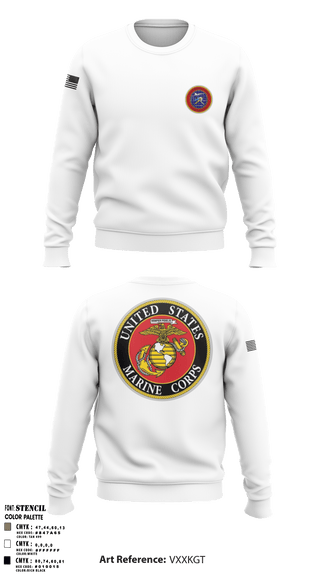 Crew Neck Sweatshirt, , Marines, Teamtime, Team time, sublimation, custom sports apparel, team uniforms, spirit wear, spiritwear, sports uniforms, custom shirts, team store, custom team store, fundraiser sports, apparel fundraiser