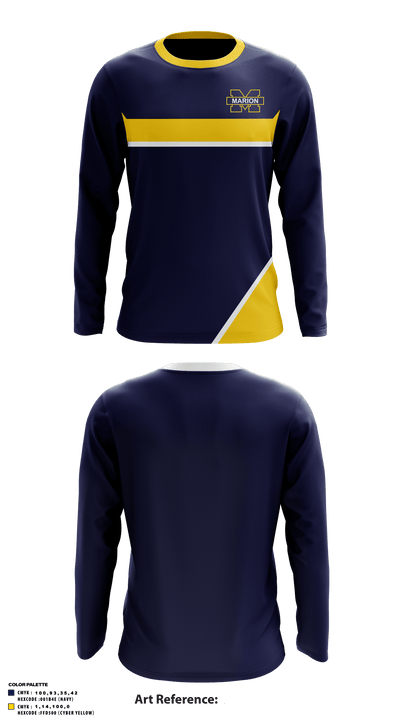 Marion High School Drill 9206120 Long Sleeve Performance Shirt - 2