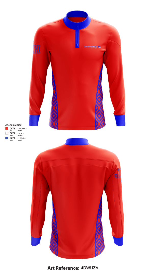 Quarter Zip Jacket, Jonesboro-Hodge High School Basketball, Women's Basketball, Teamtime, Team time, sublimation, custom sports apparel, team uniforms, spirit wear, spiritwear, sports uniforms, custom shirts, team store, custom team store, fundraiser sports, apparel fundraiser