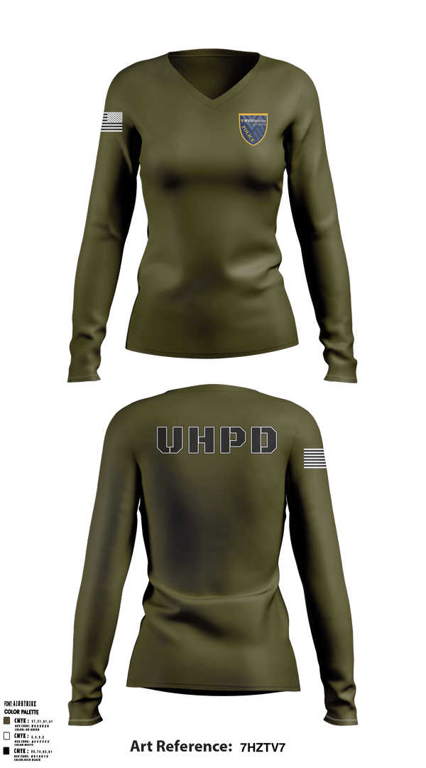 Women's Long Sleeve Vneck Shirt, , Police, Teamtime, Team time, sublimation, custom sports apparel, team uniforms, spirit wear, spiritwear, sports uniforms, custom shirts, team store, custom team store, fundraiser sports, apparel fundraiser